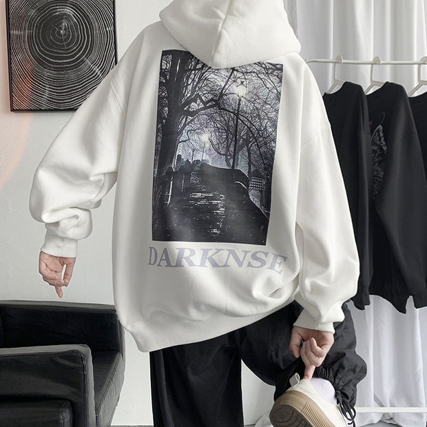 Áo Khoác Hoodie Hip-hop Đường Phố Dáng Rộng Phong Cách Âu Mỹ Mới Năm 2021 Cho Nam