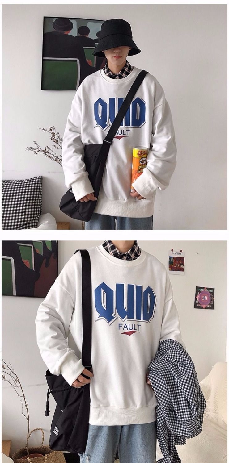 Áo Sweater Bằng Cotton Dáng Rộng Thoải Mái Cho Cặp Đôi | BigBuy360 - bigbuy360.vn