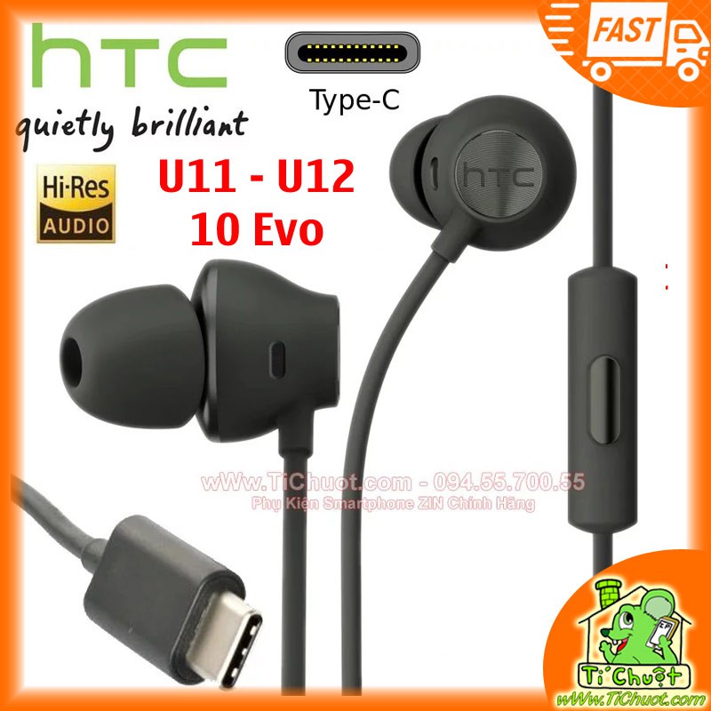 [Mã 267ELSALE hoàn 7% đơn 300K] [ZIN THEO MÁY] Tai Nghe HTC Type-C Hi-Res U11 U12 U Ultra