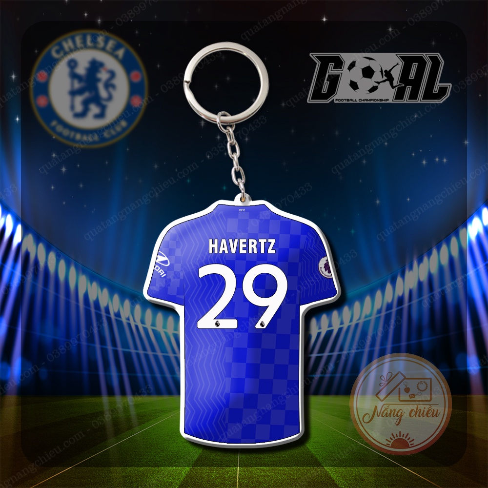 Móc khóa in áo đấu CLB Chelsea ☘️MÓC KHÓA THẺ CẦU THỦ☘️