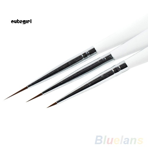 Set 3 Cọ Vẽ Trang Trí Móng Tay Nghệ Thuật Bằng Acrylic Dễ Thương