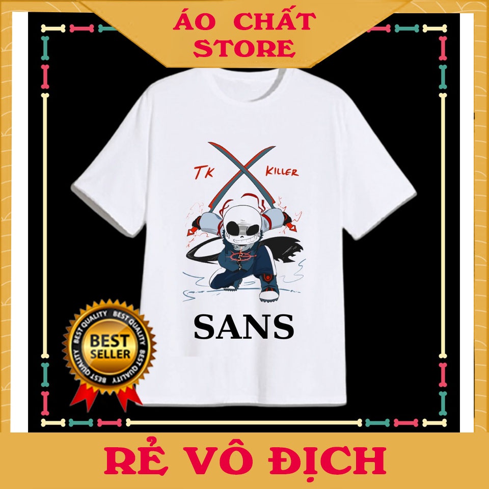 Áo thun Sans ink BIỆT ĐỘI GANGSTER Sans INk Error Undertale áo phông bé trai siêu ngầu