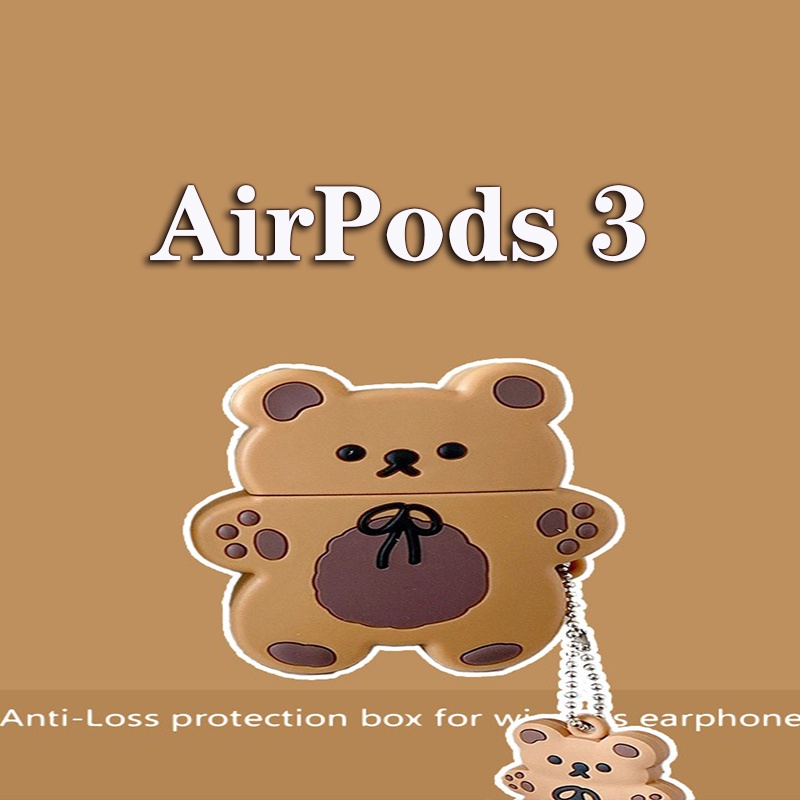 Vỏ Bảo Vệ Hộp Sạc Tai Nghe compatible AirPods Pro/compatible AirPods 3/Pro 2 Gen Hình Bánh Gấu Dễ Thương