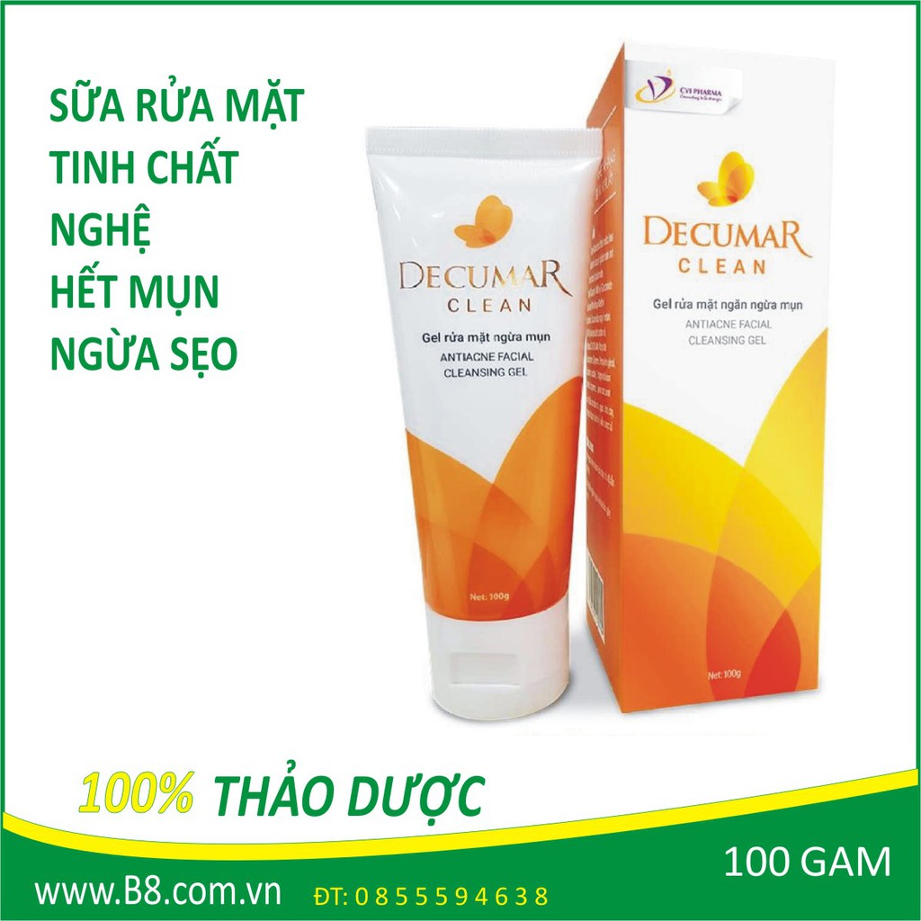 GEL RỬA MẶT – DECUMAR CLEAN 100G