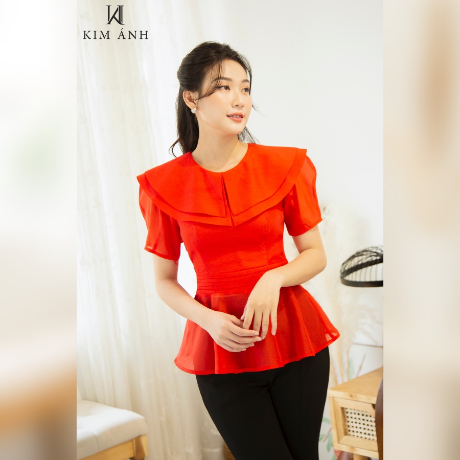 Áo Kiểu Thiết Kế Nữ, Áo Sơ Mi Công Sở Kim Ánh, AKSX29503