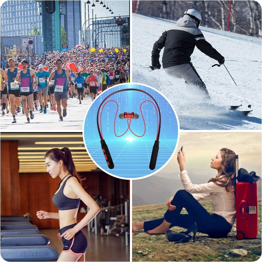 M8 do not dây Bluetooth Tai nghe Tai nghe Sport Stereo handfree Blutooth for Microphone cổ treo | BigBuy360 - bigbuy360.vn