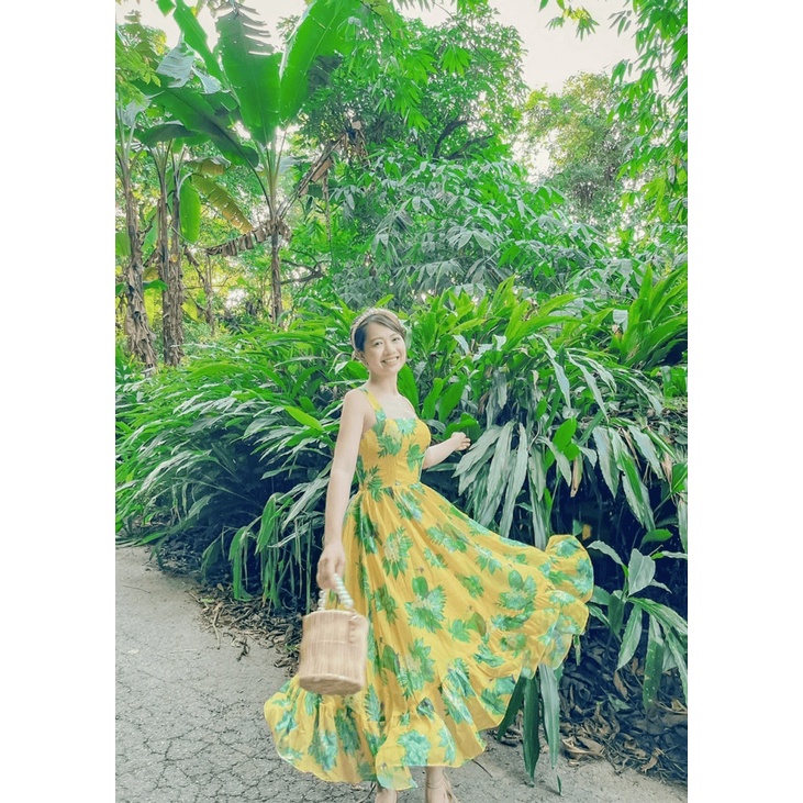 (Free ship) Đầm Voan THiết Kế Hai Dây Dáng Xòe Siêu Xinh UP VLTN Shop