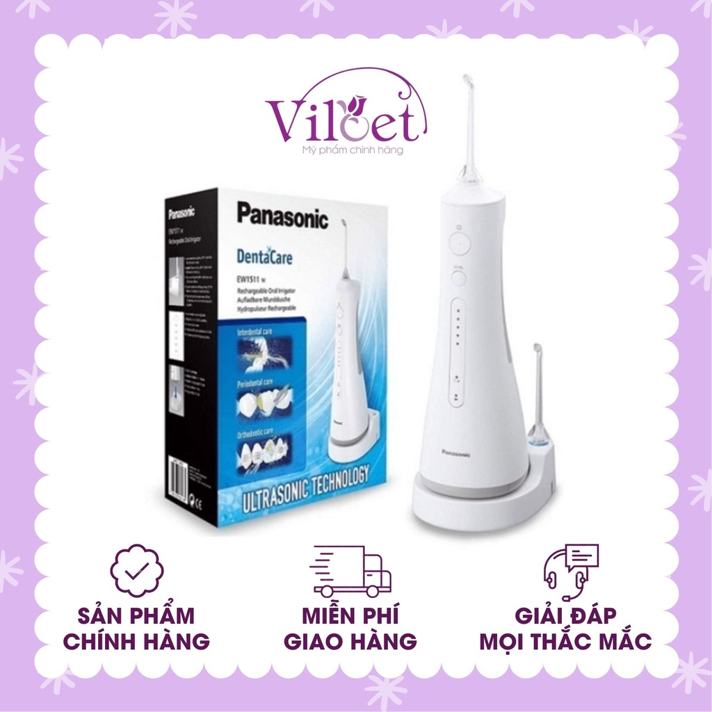 Máy tăm nước Panasonic EW1511 Đức công nghệ siêu âm vệ sinh răng miệng - Shop Viloet