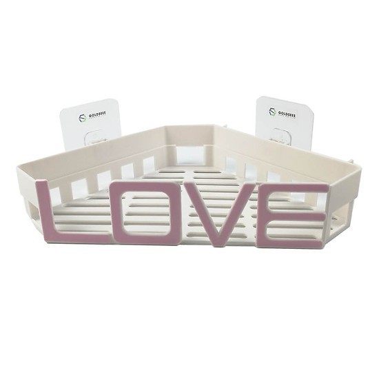 [Free Ship] Kệ góc nhà tắm chữ LOVE hút chân không siêu kute
