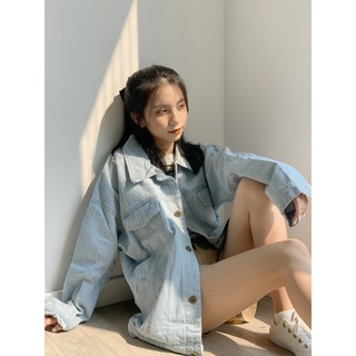 áo khoác bò trơn xanh JB78 1994closet
