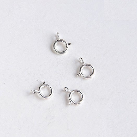 Khóa tròn bạc ta, phụ kiện để thay vào dây lắc chân bạc