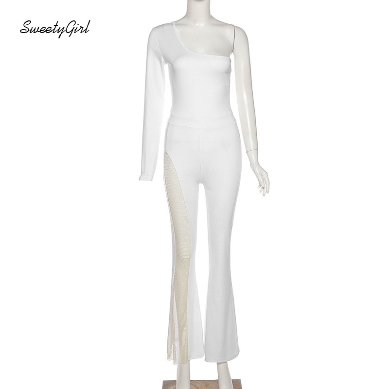 Áo liền quần Tay Dài Ống Loe Màu Trơn Thời Trang Dành Cho Nữ