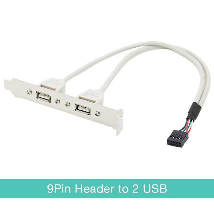 Cổng mở rộng USB 9 Pin sang USB - Cáp chuyển đổi USB 9 Pin từ Mainboard ra cổng USB 2.0
