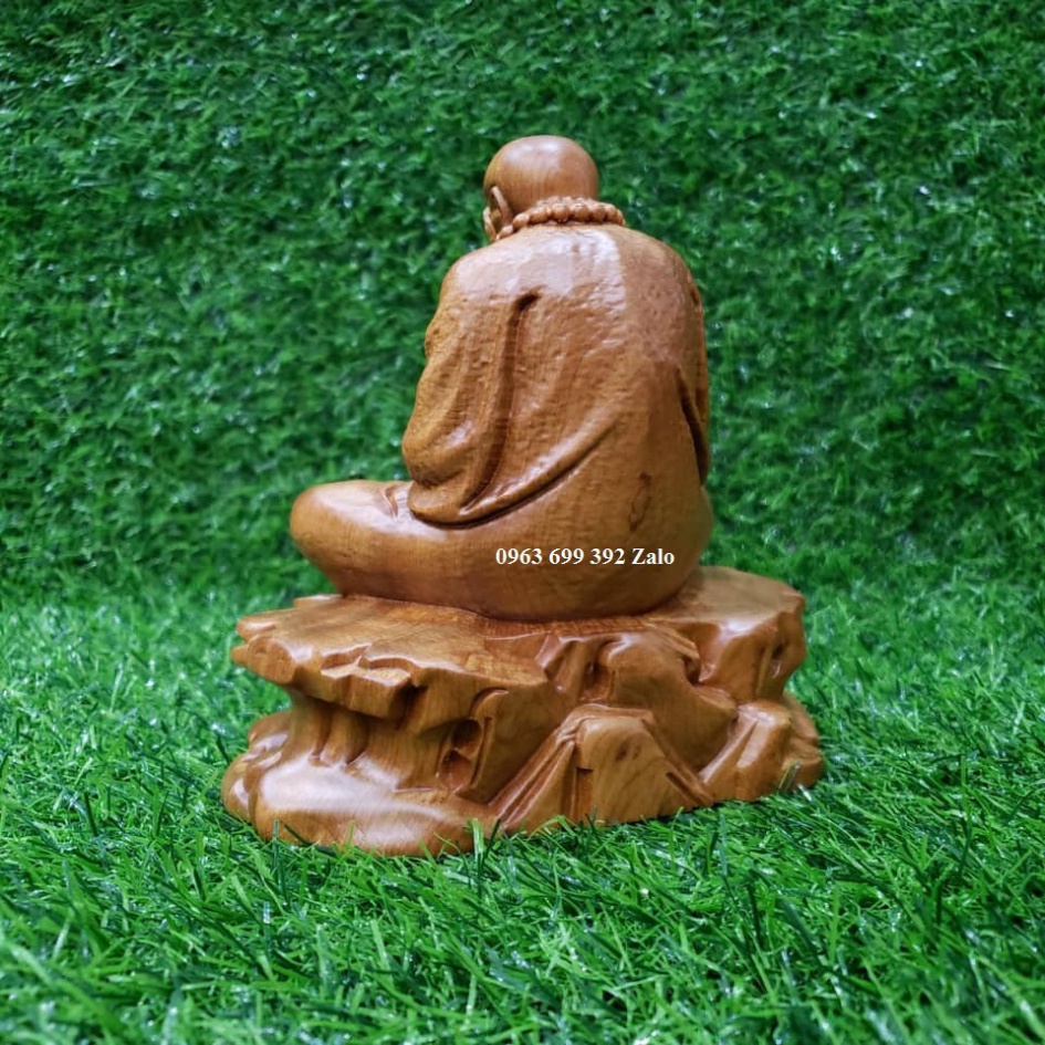 [GIA RE] Tượng đạt ma sư tổ ngồi thiền bằng gỗ