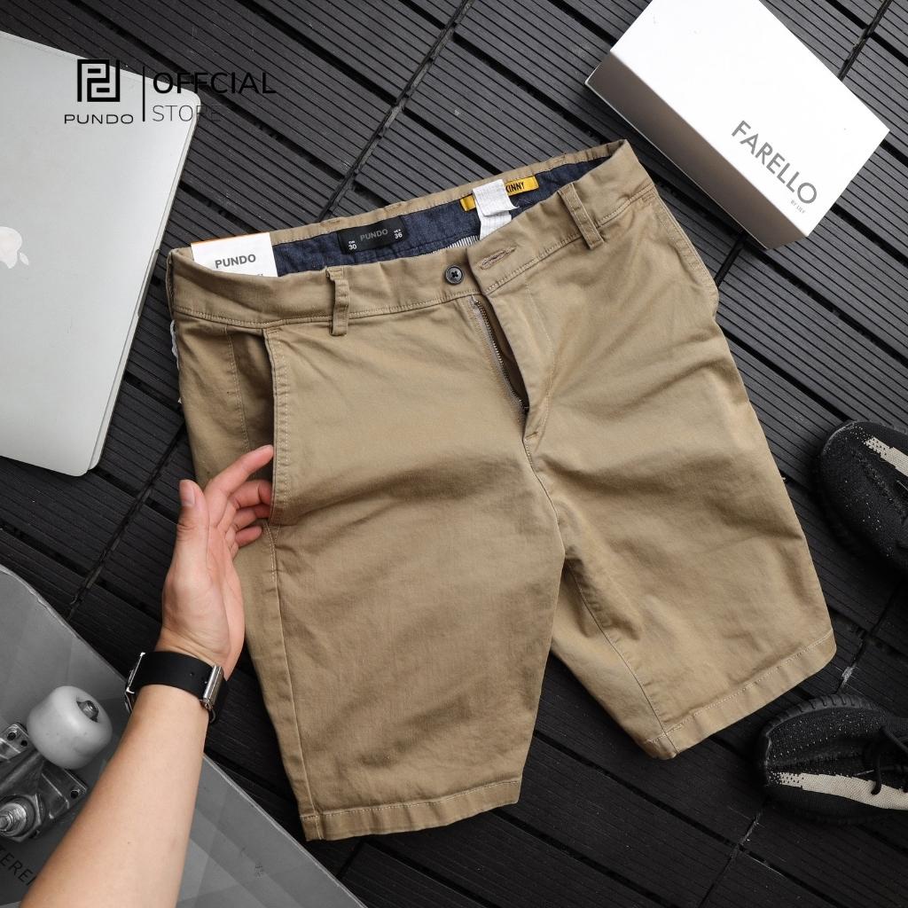 Quần short kaki nam , màu basic đơn giãn , chất kaki cao cấp dễ phối PUNDO QSPD010
