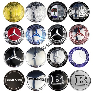 4 56mm Bánh Xe Ô Tô Trung Tâm Trung Tâm Nắp Miếng Dán Bánh Xe Tự Động Biểu Tượng Huy Hiệu Decal Trang Trí Cho Xe Mercedes Benz AMG Brabus Apple Tree Lorisser