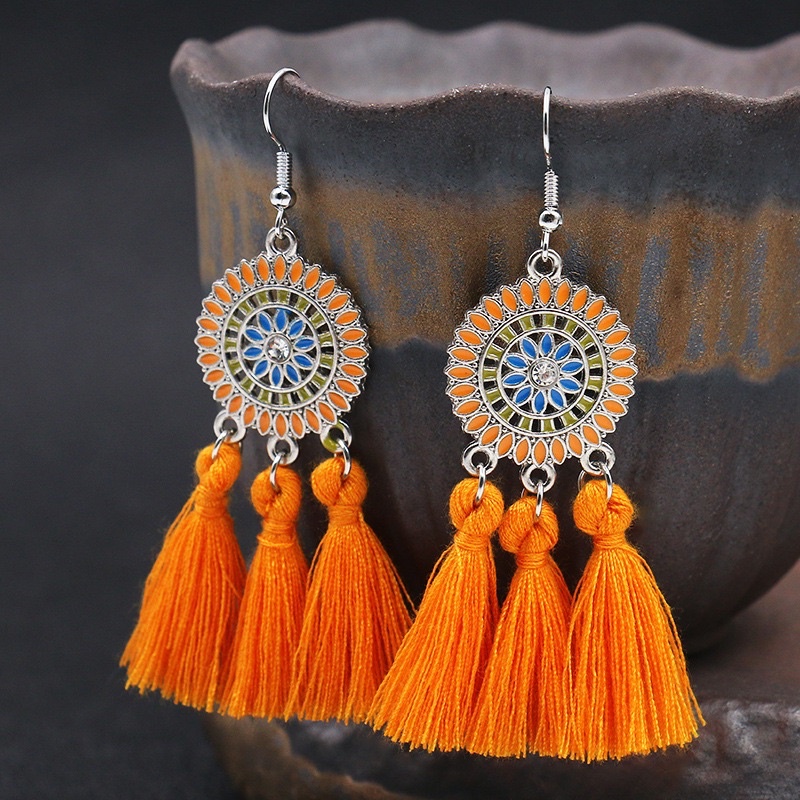 Khuyên tai đi biển, bông tai tuarua phong cách bohomien dáng tròn nhỏ xinh