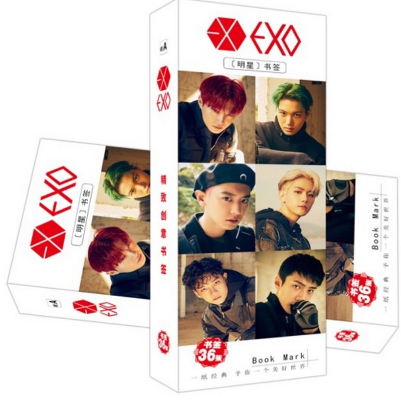 Hộp ảnh bookmark EXO 36 tấm