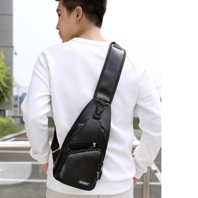  Túi Đeo Chéo Nam Thời Trang Cao Cấp Tích Hợp Cổng USB - T02 | BigBuy360 - bigbuy360.vn