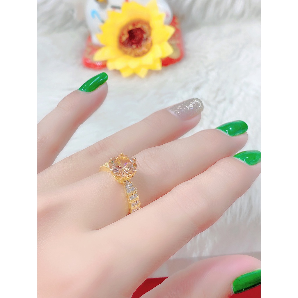 UHA - Nhẫn nữ mạ vàng 18k đính đá CZ N695 ( giá tốt nhất )