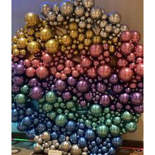 Bong bóng SIÊU NHŨ CHROME 5" (13cm) size mini nhỏ trang trí sinh nhật, sự kiện, party (bịch 10 cái)