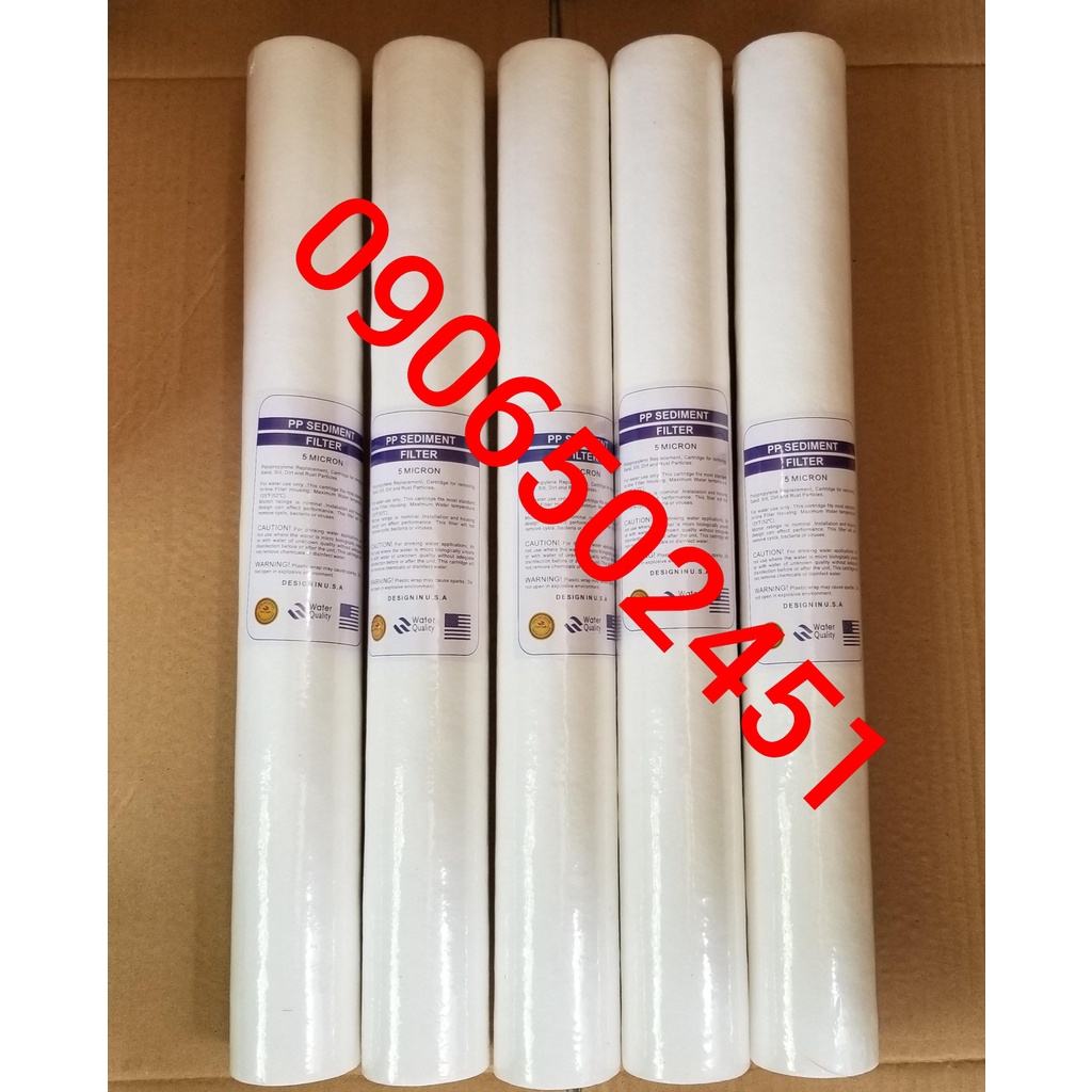 Bộ lọc nước sinh hoạt - bộ lọc thô đầu nguồn 2 cấp ly 20 inch chuẩn dùng cho gia đinh