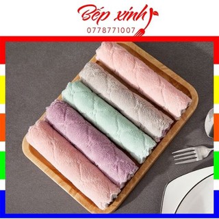 Khăn lau bếp đa năng, khăn lau đa năng khăn thấm hút cực nhanh set 5 cái.