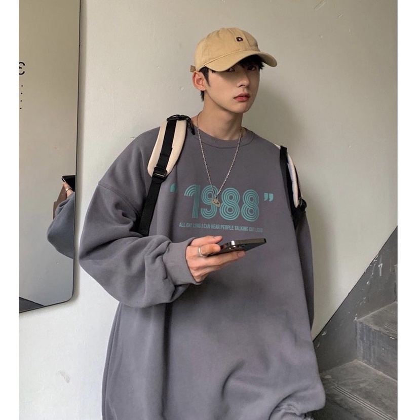 Áo Sweater , áo nỉ 1988 dáng rộng form trung rộng phong cách ulzzang | BigBuy360 - bigbuy360.vn