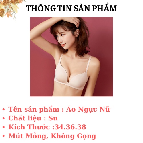 Áo Ngực Nữ Chất Su Mút Mỏng, Áo Lót Nữ Không Gọng Kháng Khuẩn AMYBRA A799