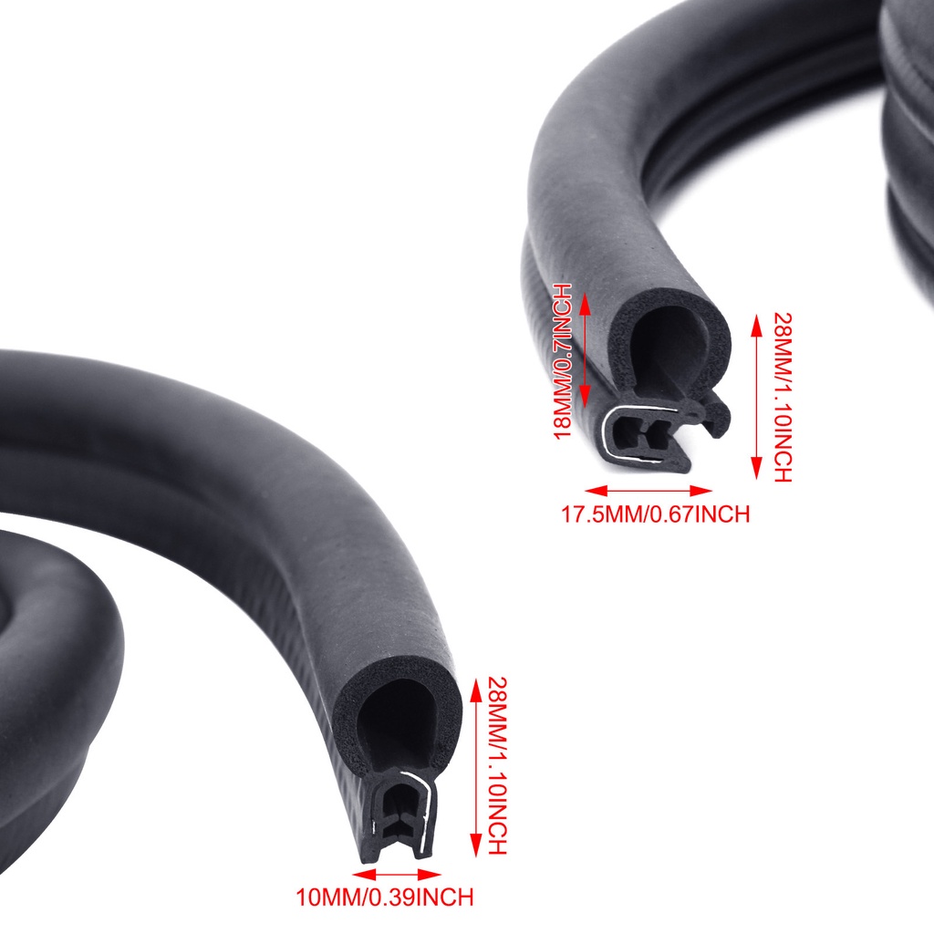 Gioăng Chữ U Nẹp Cửa Ô Tô Tải, Cốp Xe, Tủ Điện, Tủ Sắt Có Rãnh Khí