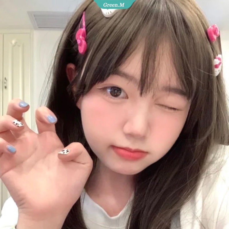 SANRIO Bộ 4 Kẹp Tóc Nơ Hình Hello Kitty Cho Bé Gái