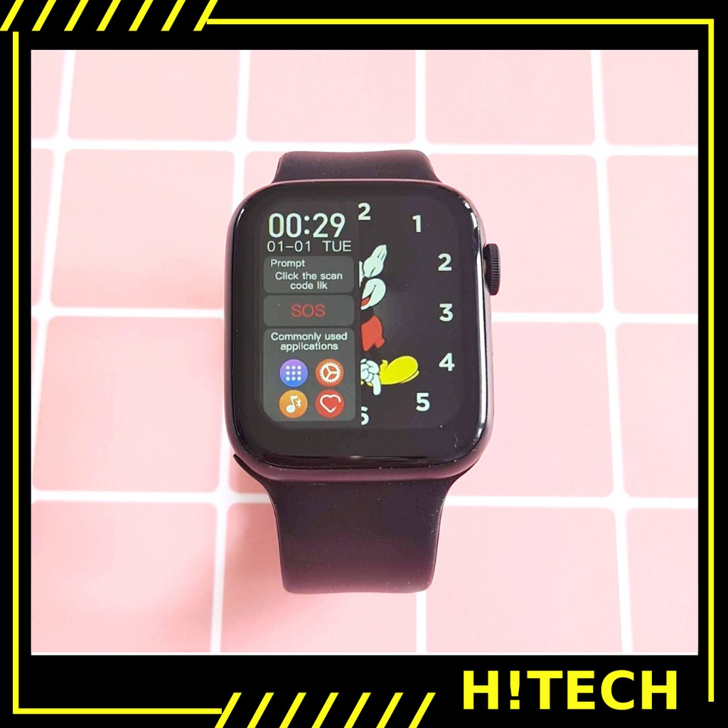 [Mã 44ELSALE2 giảm 7% đơn 300K] Đồng hồ thông minh Series 6smart watch giao diện tổ ong nghe gọi, núm xoay, thay ảnh