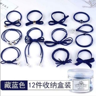 Hộp chun buộc tóc 12 chi tiết