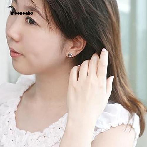 Khuyên tai đính đá dễ thương phong cách Hàn Quốc cho nữ