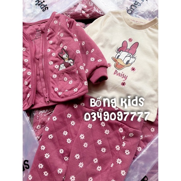 Bộ 3 Món Bé Gái Vịt Donal Hồng Tím PR