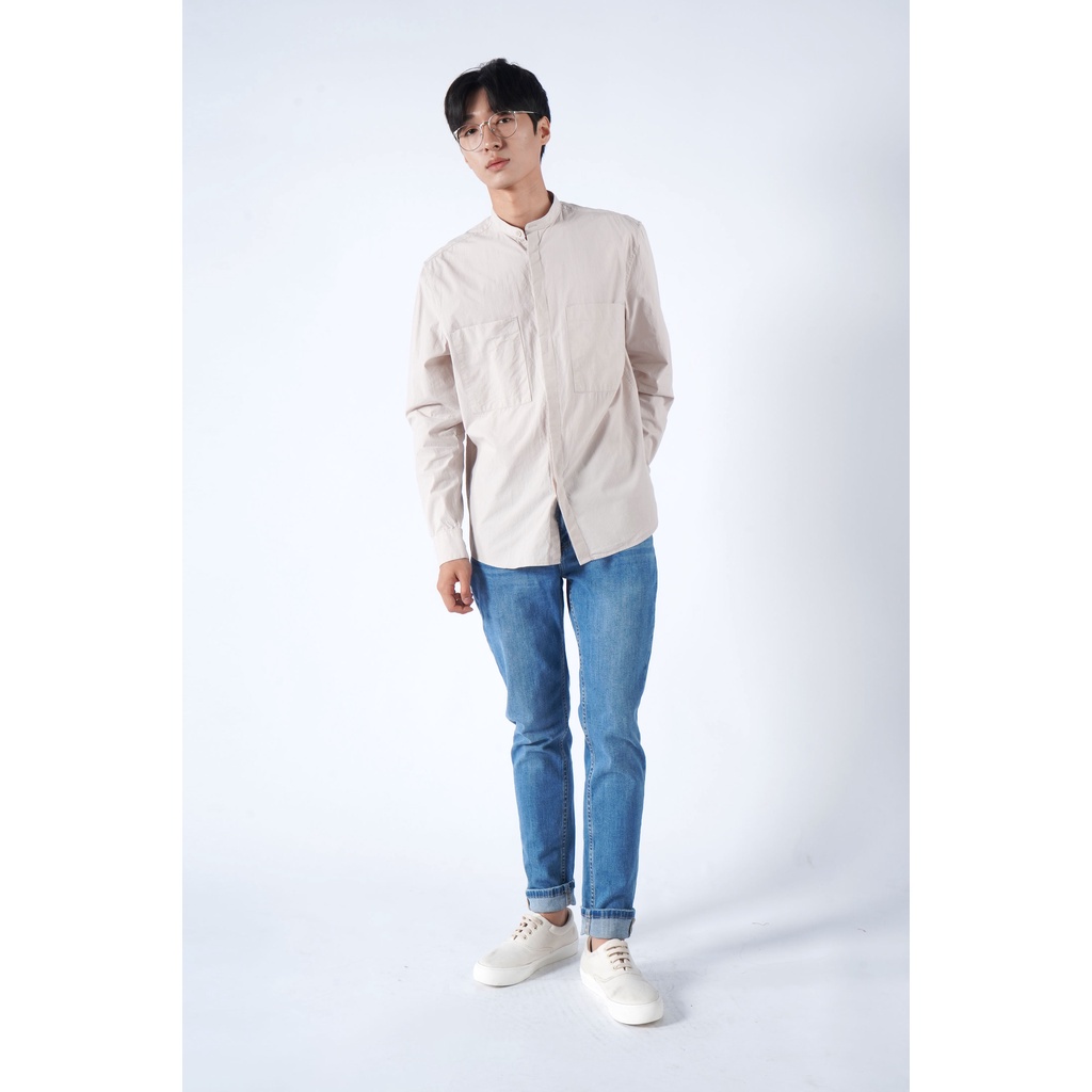 Áo Sơ Mi Nam Tay Dài Trơn Form Regular - Routine 10F21SHL008
