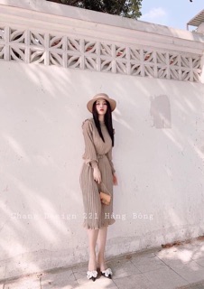 Váy dập li xuông (kèm ảnh thật )