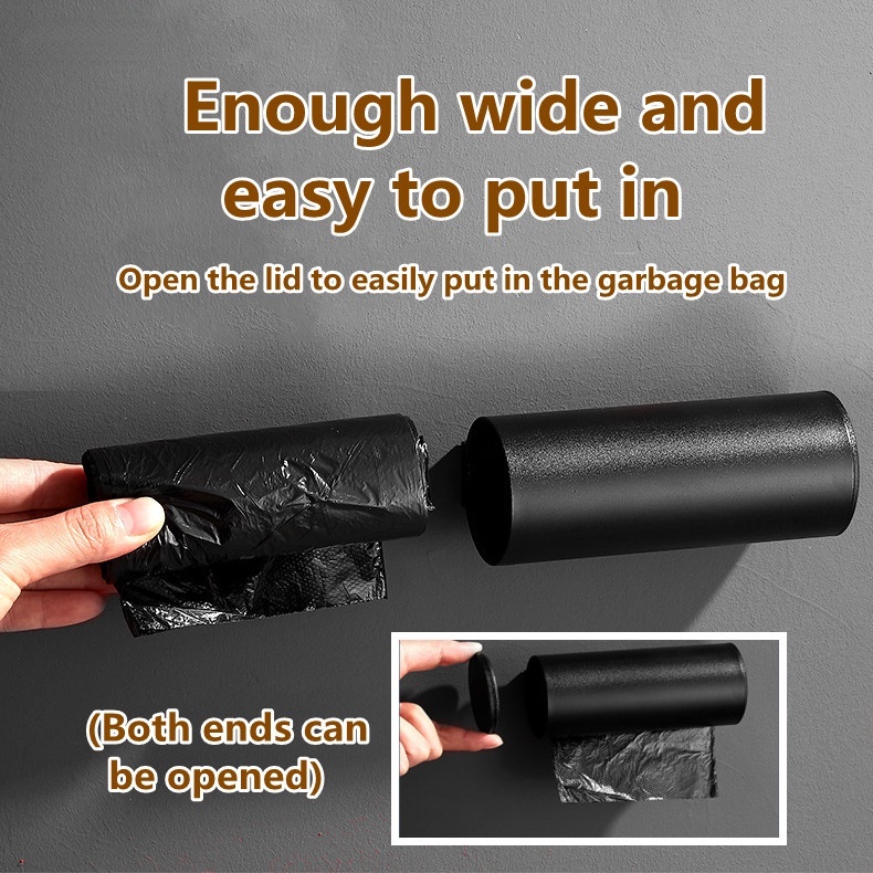 Hộp Đựng Túi Rác Bằng Nhôm Không Đục Lỗ Tiện Dụng Cho Nhà Bếp