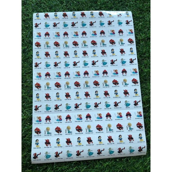 Sticker khen thưởng học sinh - siêu nhân công chúa