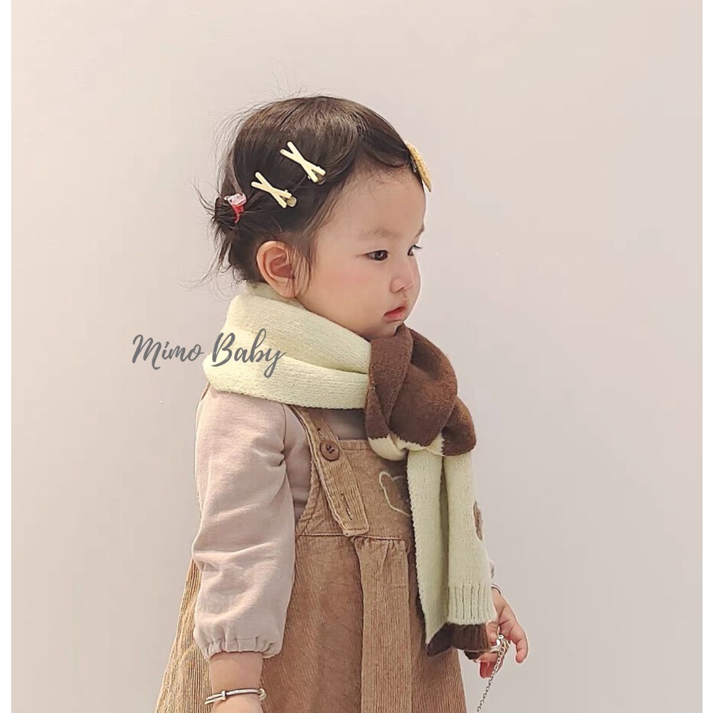 Khăn len quàng cổ cho bé hình gấu dễ thương phong cách hàn quốc KL212 Mimo Baby