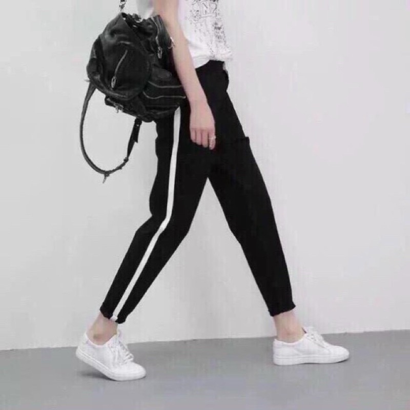 Quần legging sọc trắng dành cho nữ | BigBuy360 - bigbuy360.vn