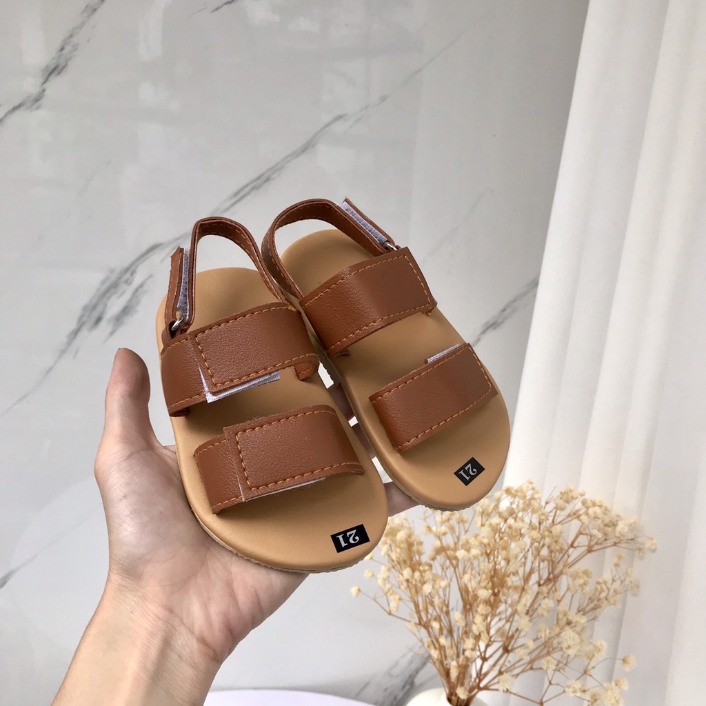 Sẵn Dép Sandal Dép Quai Hậu Quai Ngang Dính Hàn Quốc Cho Bé Trai Bé Gái K106