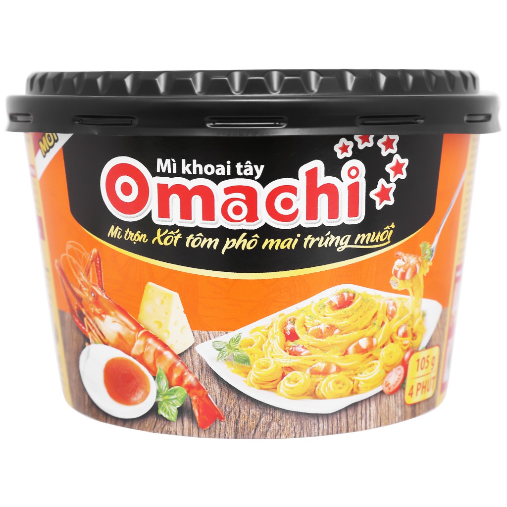 MÌ TRỘN XỐT TÔM PHÔ MAI TRỨNG MUỐI/ XỐT SPAGHETTI  OMACHI 105g