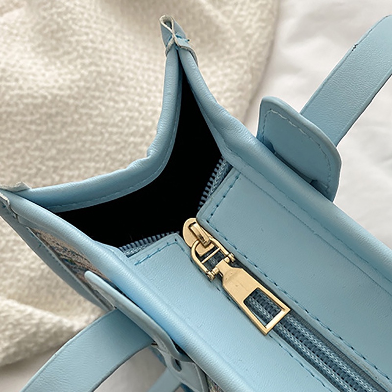 Túi đeo vai IELGY sức chứa lớn họa tiết kẻ ô thời trang phương Tây tinh tế cho nữ