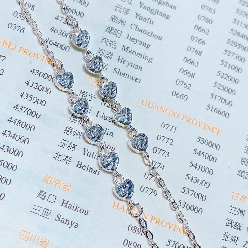 LẮC TAY TIM PHAY CỰC XINH CHO BẠN NỮ- TRANG SỨC BẠC CAO CẤP