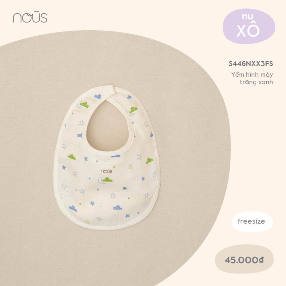 Phụ Kiện Yếm Cao cấp Nous Chất Liệu Nu Xô Mềm Từ 0-6M