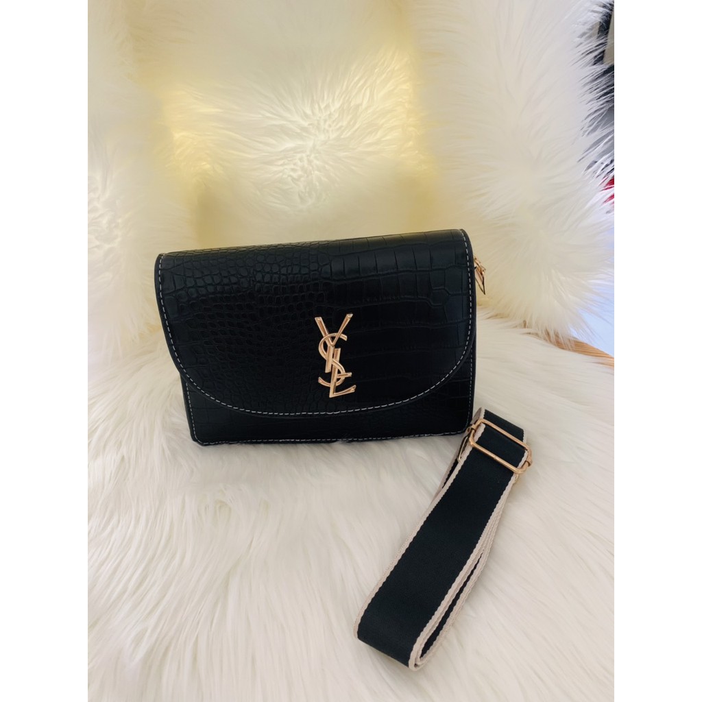 Túi đeo chéo YSL da sần sành điệu size 23