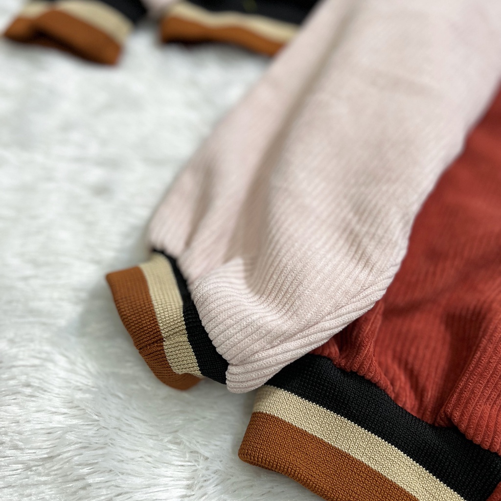 Áo Khoác Bomber Thêu Minesota Chất Nhung Tăm Cao Cấp Ulzzang Unisex Dáng Rộng Nam Nữ