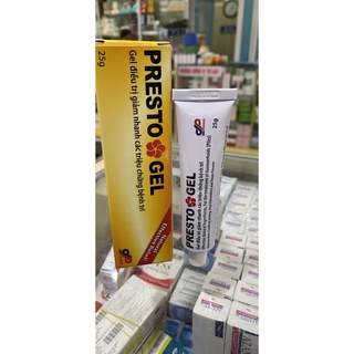 Gel bôi trĩ nội, trĩ ngoại Presto gel 25g nhập khẩu Israel
