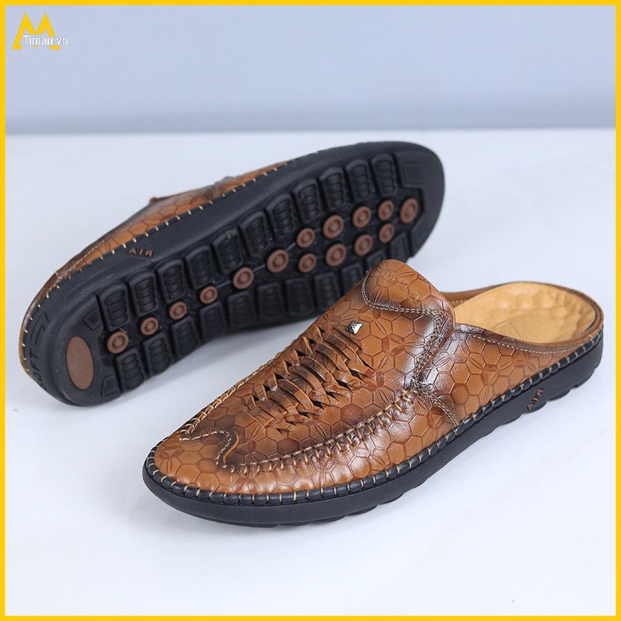 Giày bít mũi da bò TIMAN SA10 sang trọng êm chân thời trang bảo hành 5 năm | BigBuy360 - bigbuy360.vn